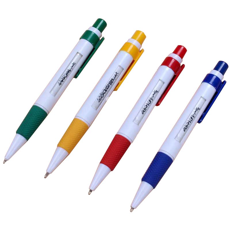 Promotional Plastic Click Action Window Message Ball Pen with Custom Logo