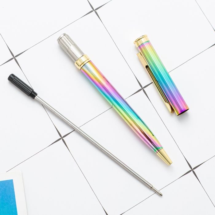 High Quality Metal Holographic Roller Ball Pen with Custom Laser Print Logo