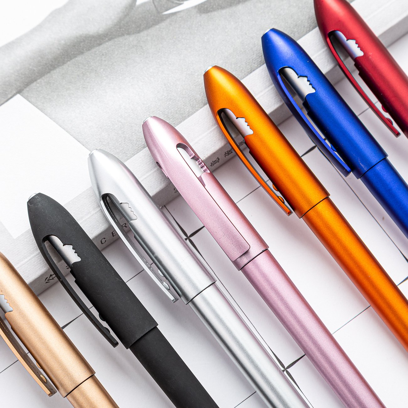 Factory Hot Selling Touch Pen Custom LOGO Metal Stylus Pen Soft Ballpoint Pen Laser Engraving LOGO for Promotion Gift