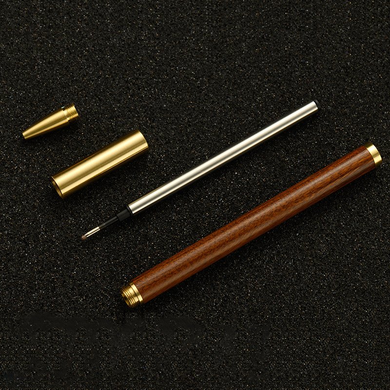 Wedding Gifts Eco Natural Original Wooden Rollerball Brass Pen Beautiful Wood Pen with Stand