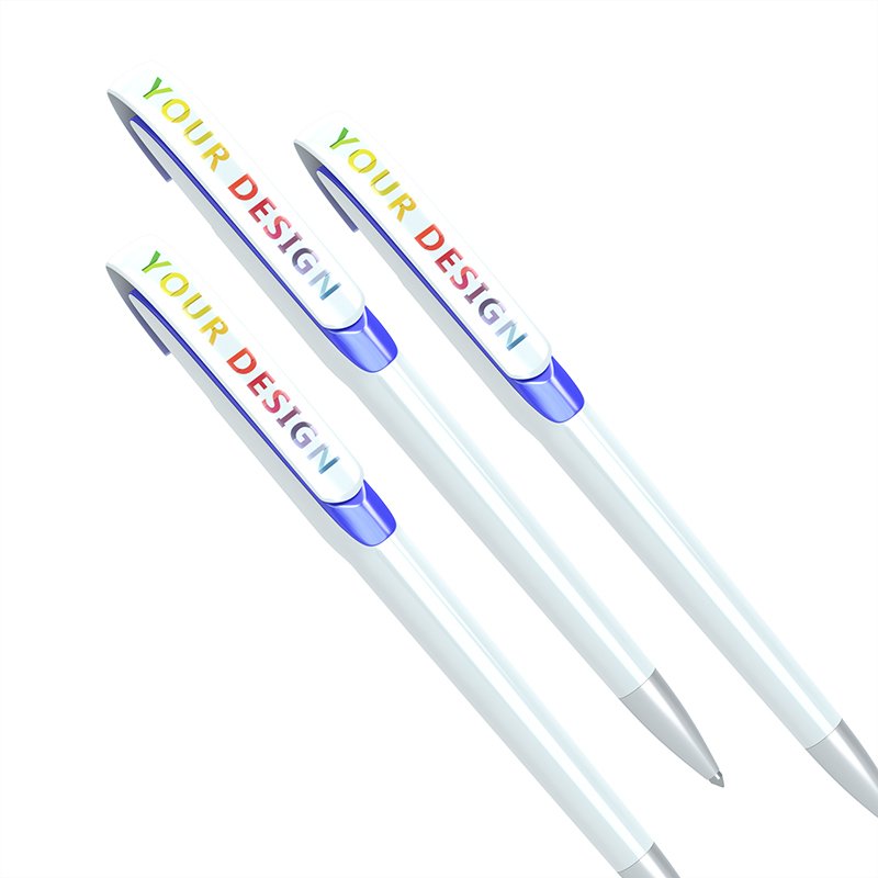 Wholesale ballpoint pen customized Logo white Sublimation pendiy heat transfer blank ballpoint Pen Blank with full print pen003