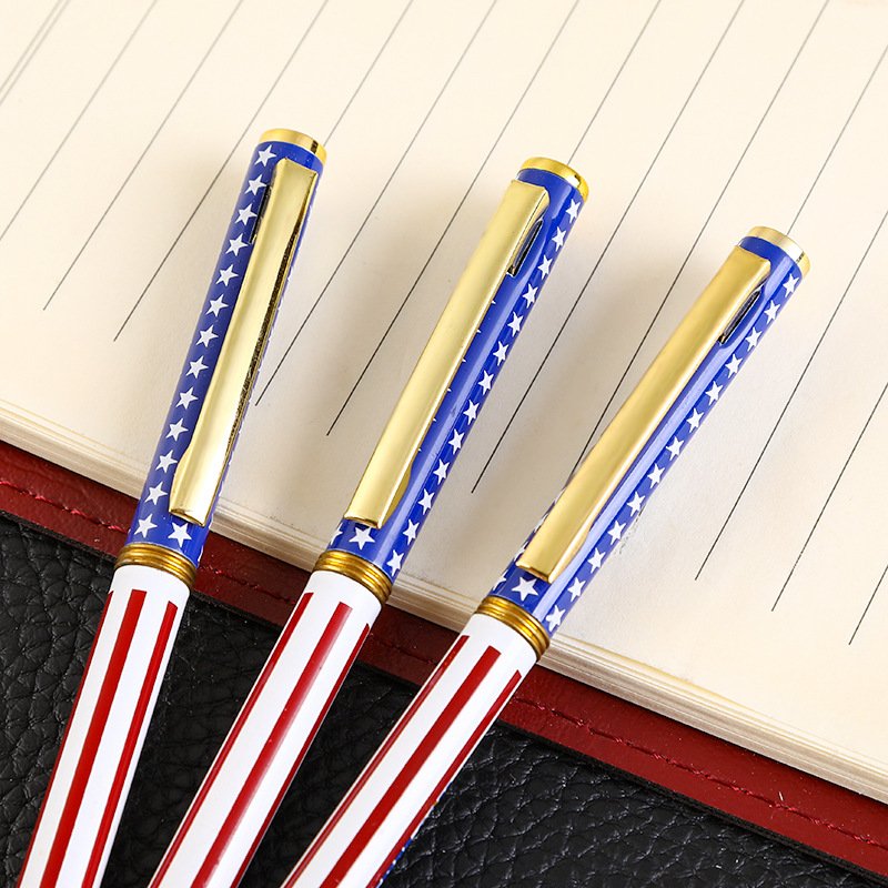 Factory supply metal ballpoint pen American flag gift pen Eagle Statue of Liberty Modelling of the pen