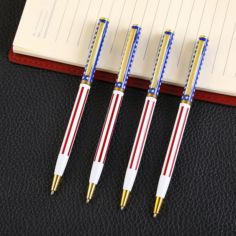 Factory supply metal ballpoint pen American flag gift pen Eagle Statue of Liberty Modelling of the pen
