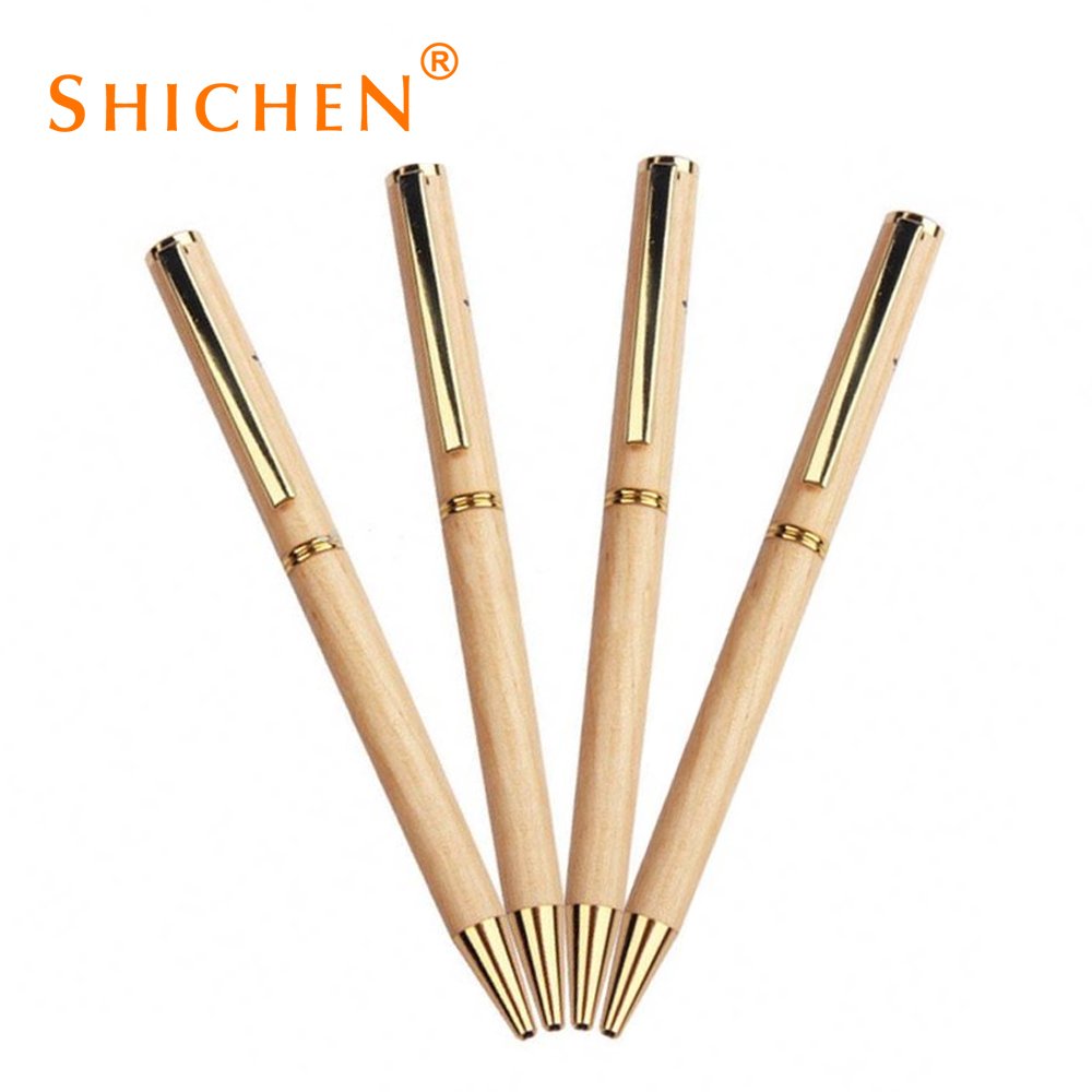 Wholesale Office Stationary Gfit Promotional Fashion Customised Twist Wood Ballpoint Pens