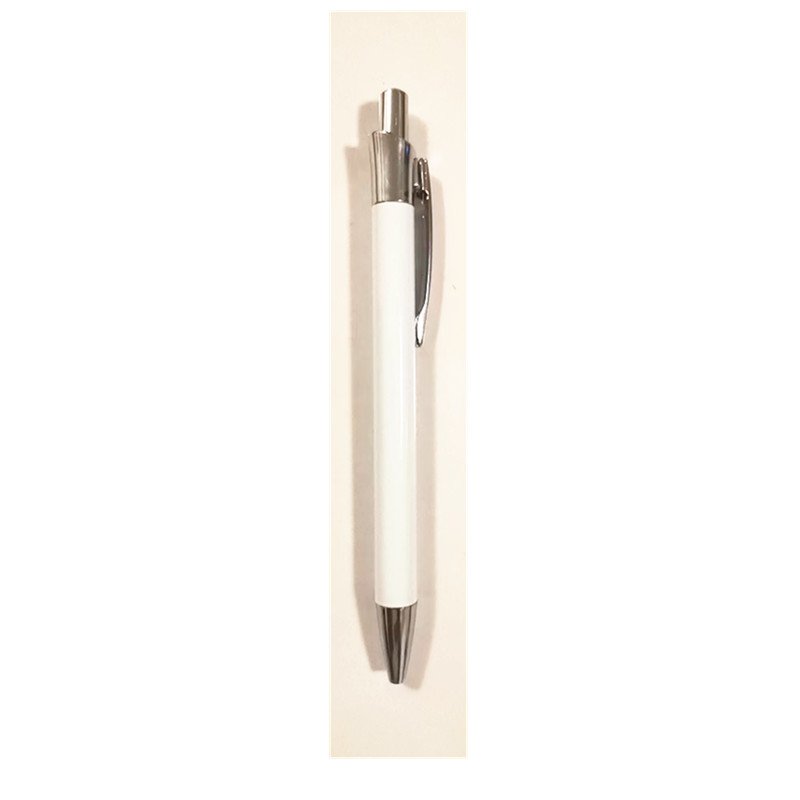 Wholesale white metal sublimation ballpoint pens blank with shrink wrap sublimation Pen