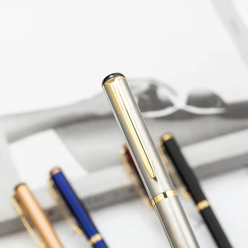Hot Selling Custom Logo Metal Business Pen Portable Ballpoint Pen for School and Office Novelty Advertising Gift 0.7 mm Writing