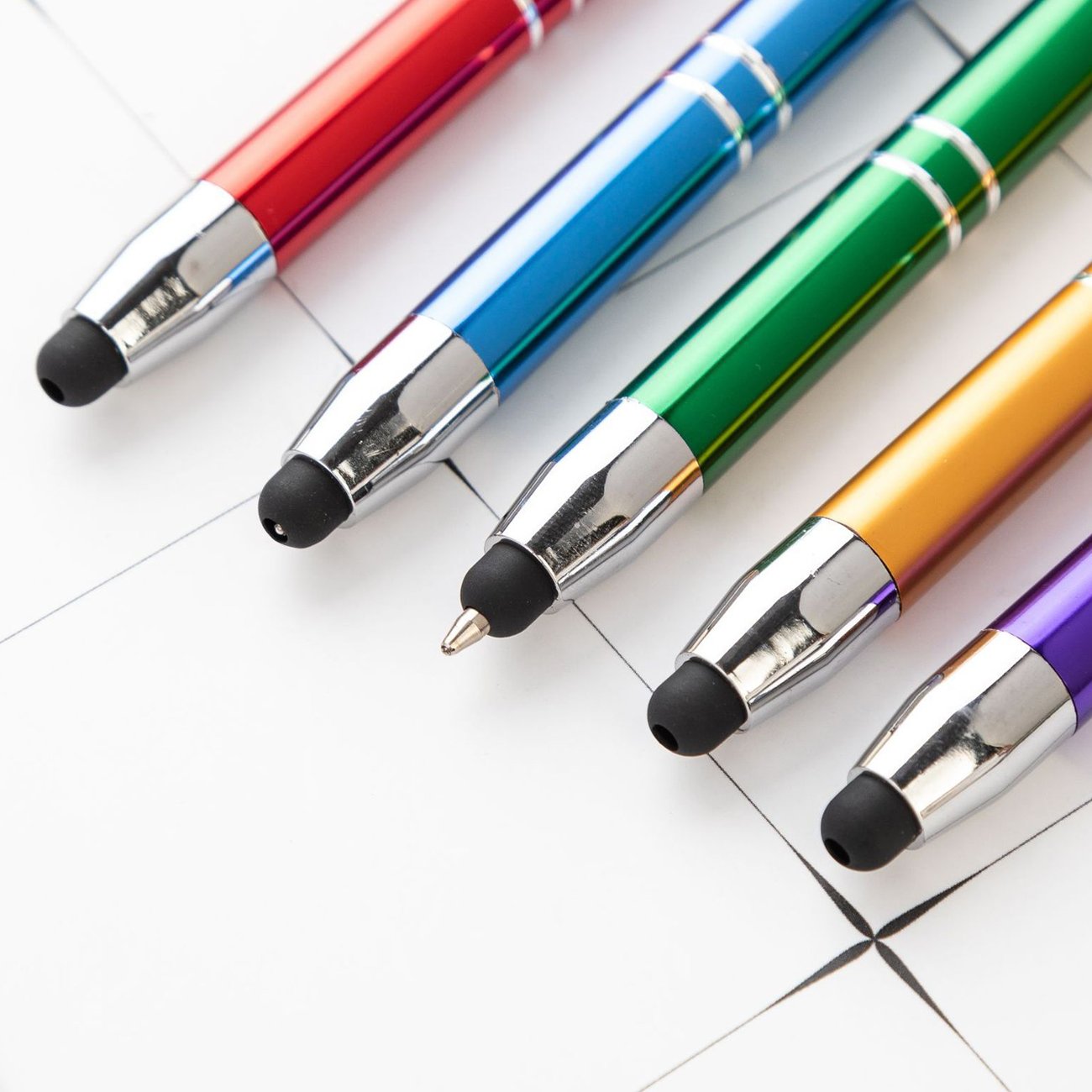 Customized Logo Printing Metal Ballpoint Pens New Novelty round Body Multi-Color 1.0mm Writing Width Plastic Parts