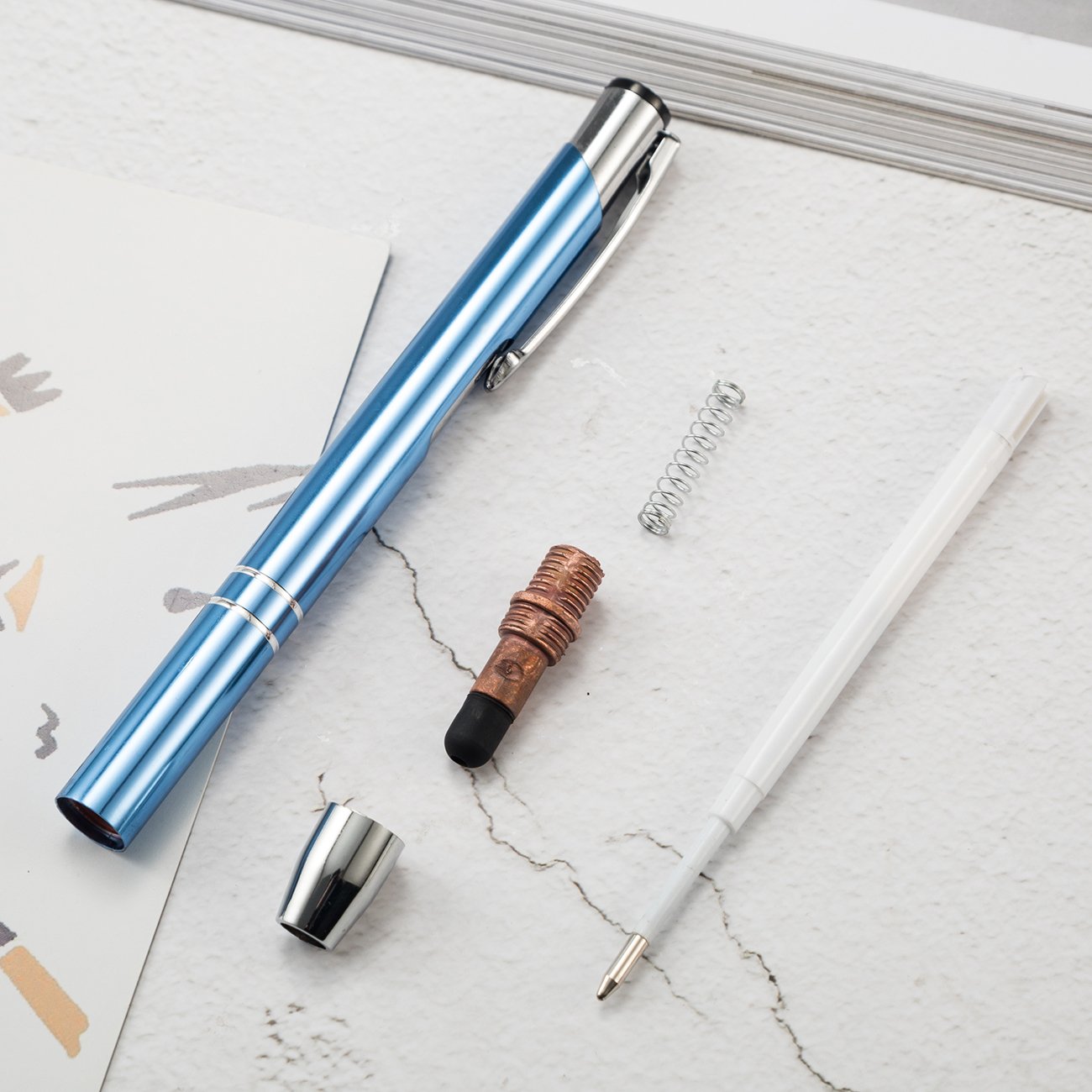 Customized Logo Printing Metal Ballpoint Pens New Novelty round Body Multi-Color 1.0mm Writing Width Plastic Parts