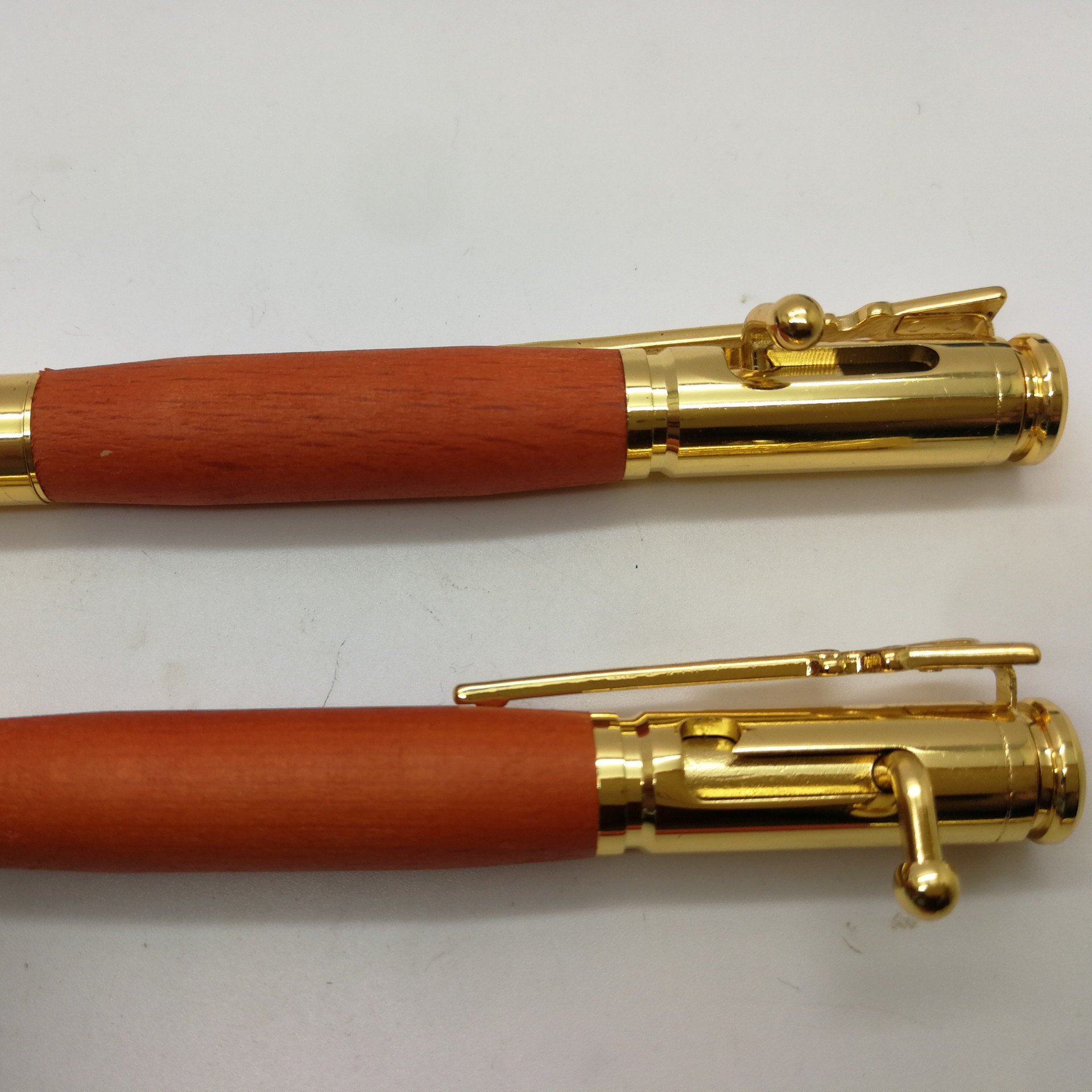 Solid Bar Brass Pen Kits Woodturning Personalized Rifle Clip Gun Spanner Wooden Pen Kits Bolt Metal Revolver Action Pen
