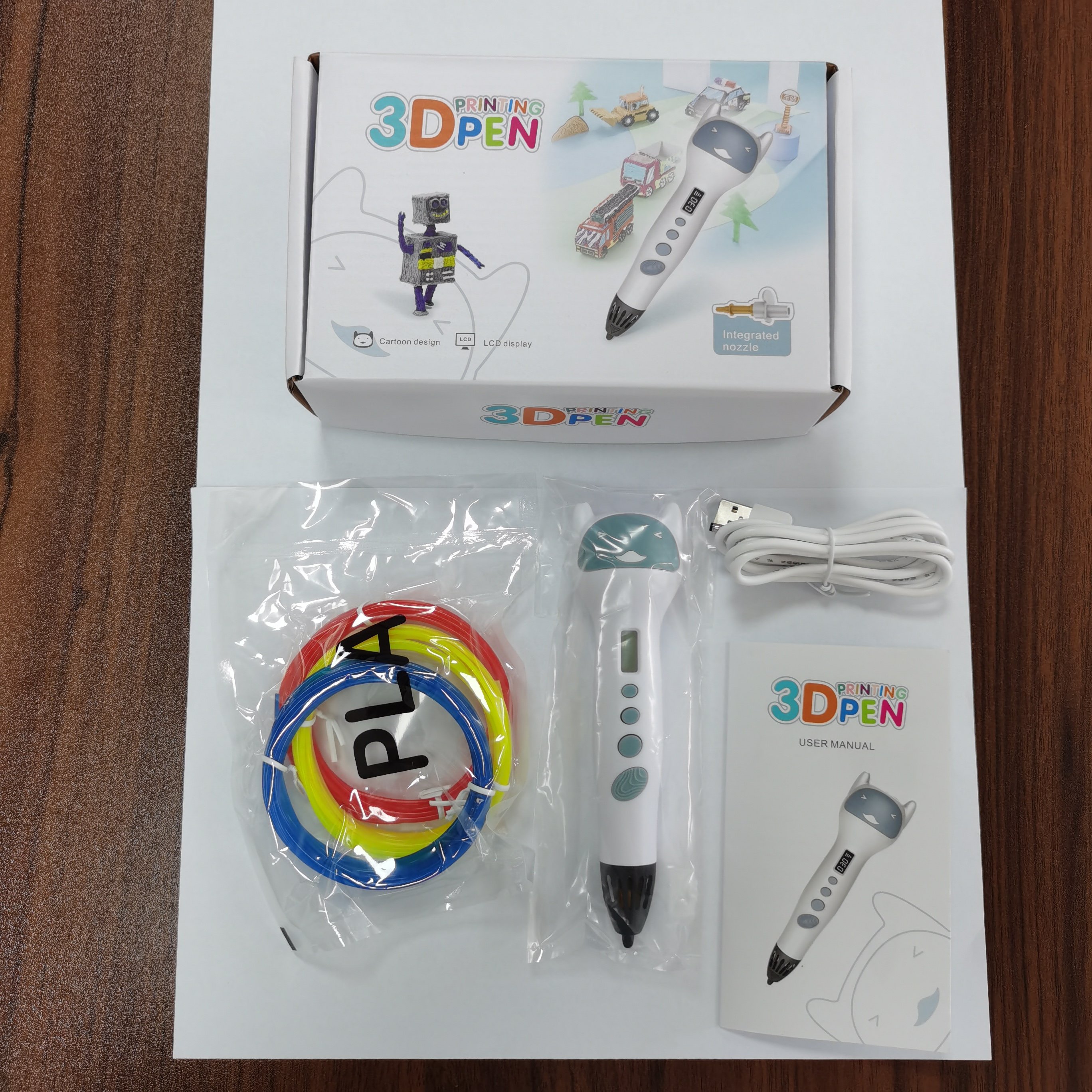 RP580 3D Pen cute shape 3d drawing pen with pla filament Jer best 3d printing wireless Plastic pen