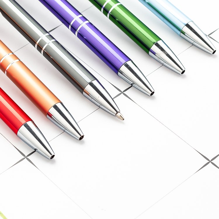 JH Cheap Advertising Aluminum Pen Ballpoint Custom Logo Metal Pen For Promotion
