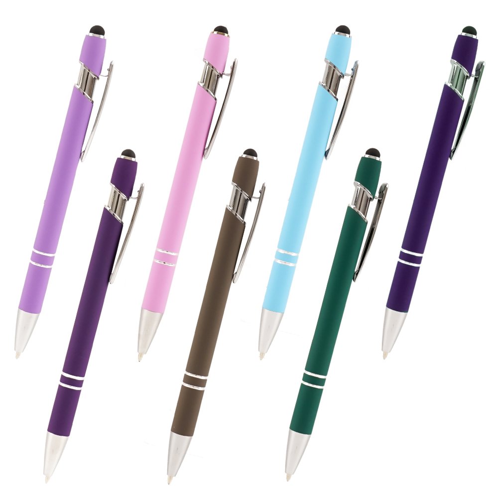 Wholesale Promotional Stylus Soft Touch Screen Ball Point Pen Gifts Metal BallPoint Pens With Custom Logo