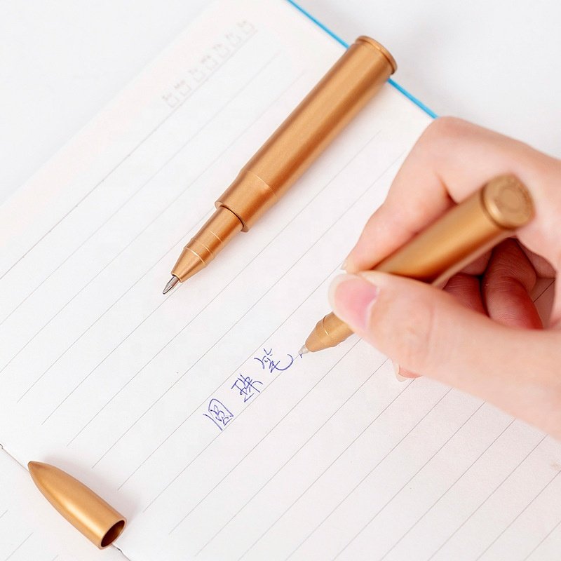 Wholesale novelty kids gifts promotional creative bullet shape ball pen