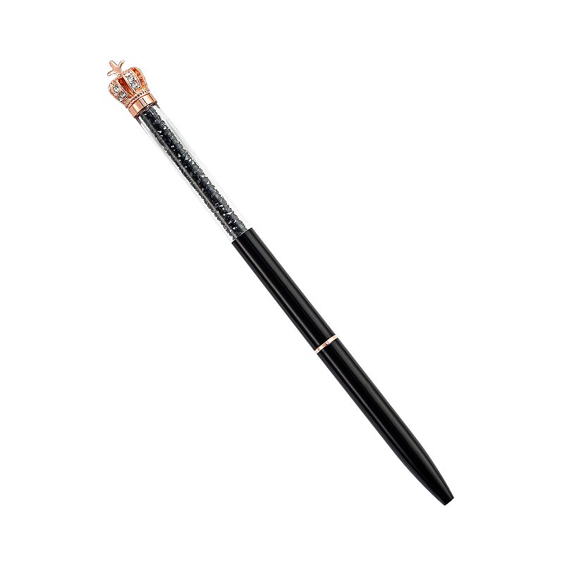 Hot Sale Metal Rose Gold Silver Body Color Imprinted Logo Custom Crystal Pen