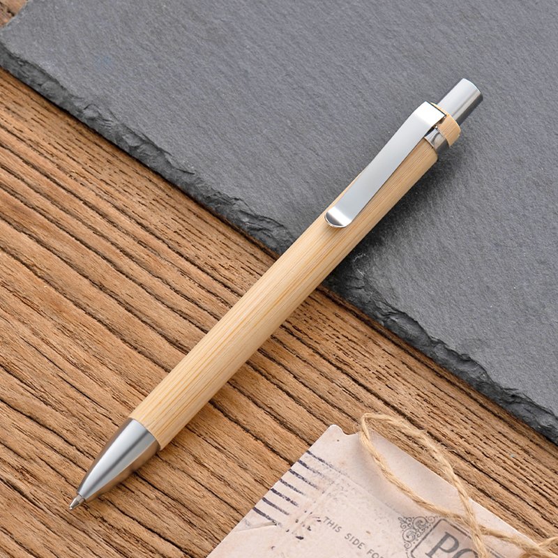 Promotional Personalized Customized Bamboo Pen Holder Ball Pen Eco Friendly Engraved Bamboo Ballpoint Pen