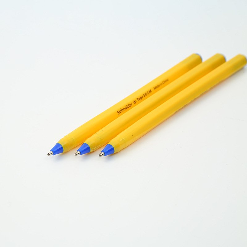 JPS ODM Stylo Gel Cheap High-value student Yellow stem hexagonal smooth atomic home office pen