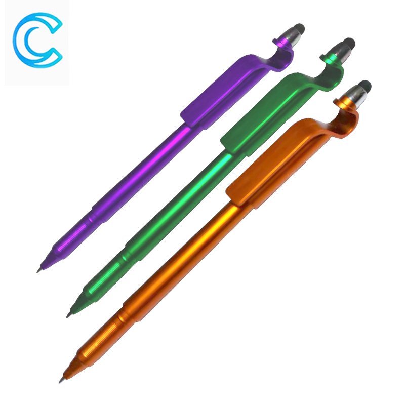 Hot Selling Wholesale 3 in 1 Multi Function Stylus Touch Phone Holder Ballpoint Pen With Custom logo