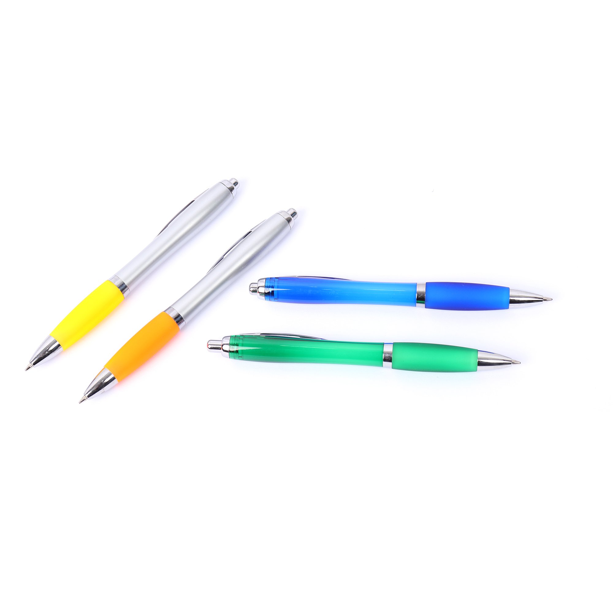 Smoothy Factory Eco-Friendly Blue Glitter Gel Ballpoint Pen 1.0mm Writing Width Metal Plastic cheap pen