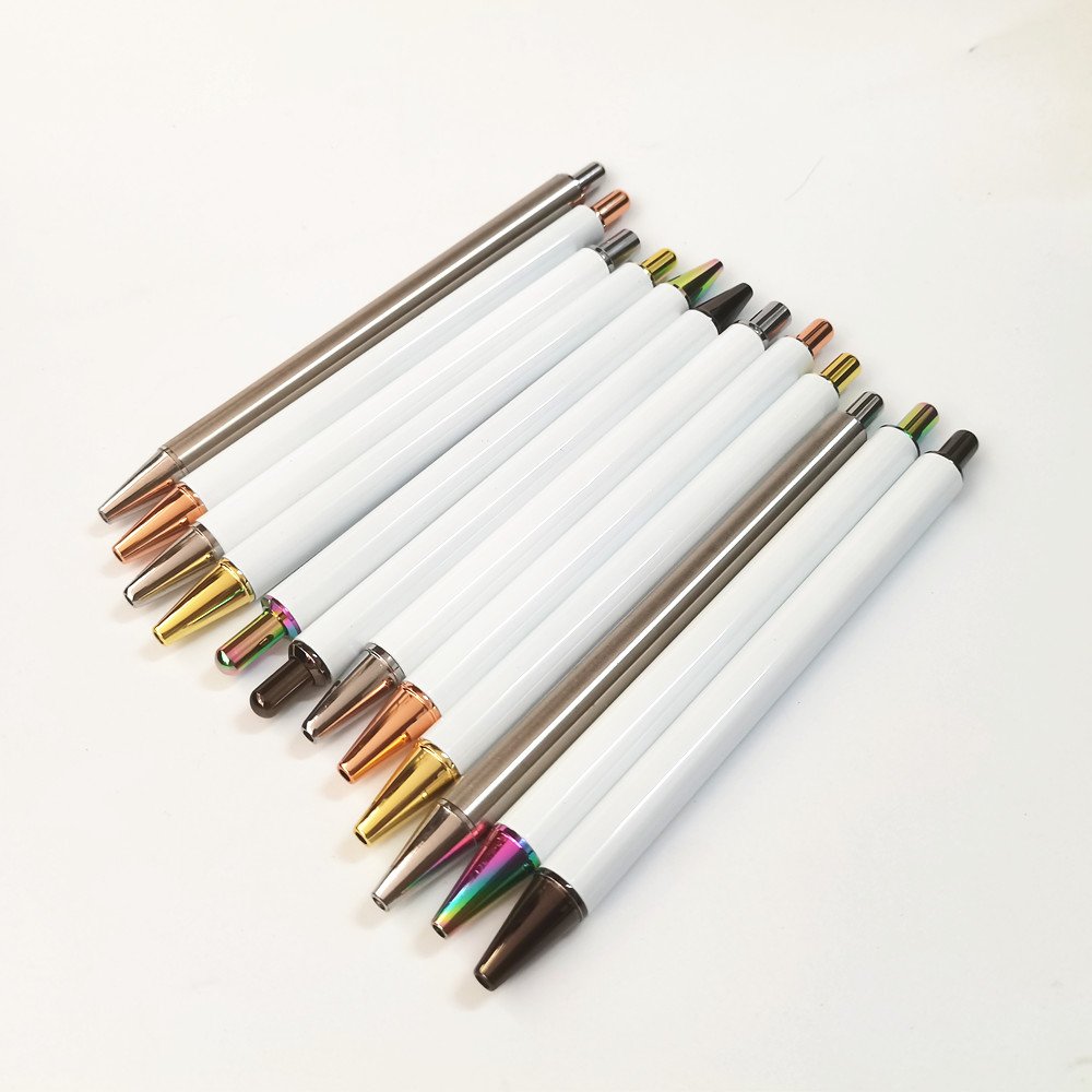 Uvdtf Sticker uv dtf transfer Metal Heat Transfer Sublimation White Ballpoint Pen Blank for pen wrap