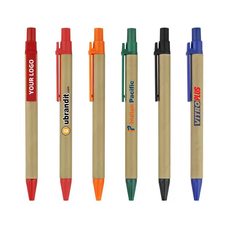Wholesale bulk cheap ECO Friendly pen Promotional gift Paper Ballpoint Pens With Custom Logo