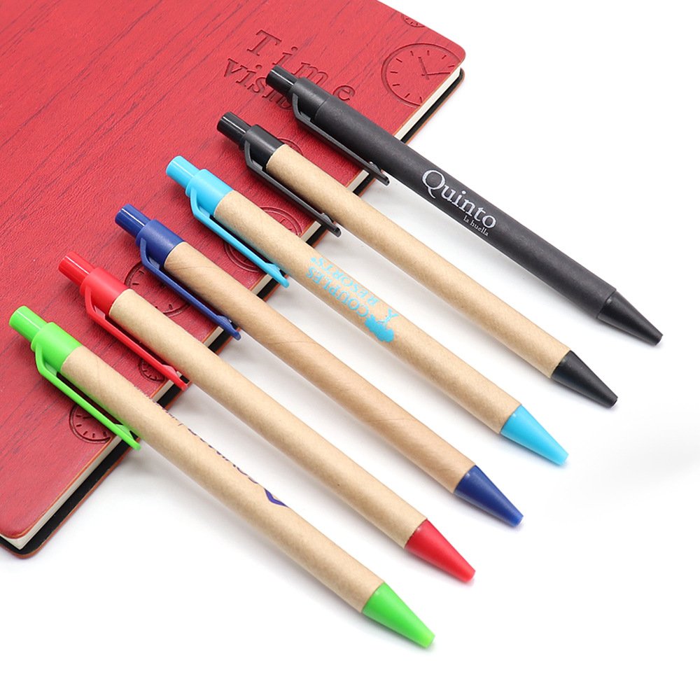 Wholesale bulk cheap ECO Friendly pen Promotional gift Paper Ballpoint Pens With Custom Logo
