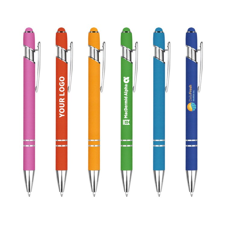 Hot selling metal ballpoint pen stylus promotional advertising Custom Logo Cheap Ballpoint Pens Metal