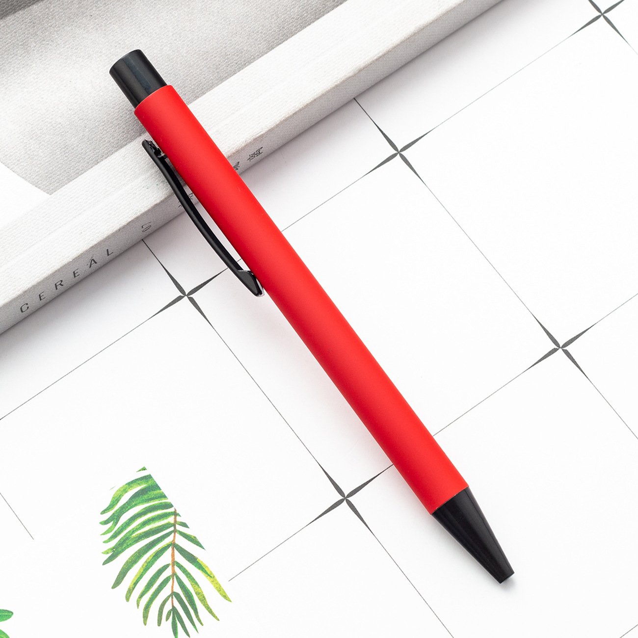 Business Metal Ballpoint Pen Retractable Aluminum Body Soft Colorful Finish 1.0mm Laser Engraved LOGO Economical Hotel Pens