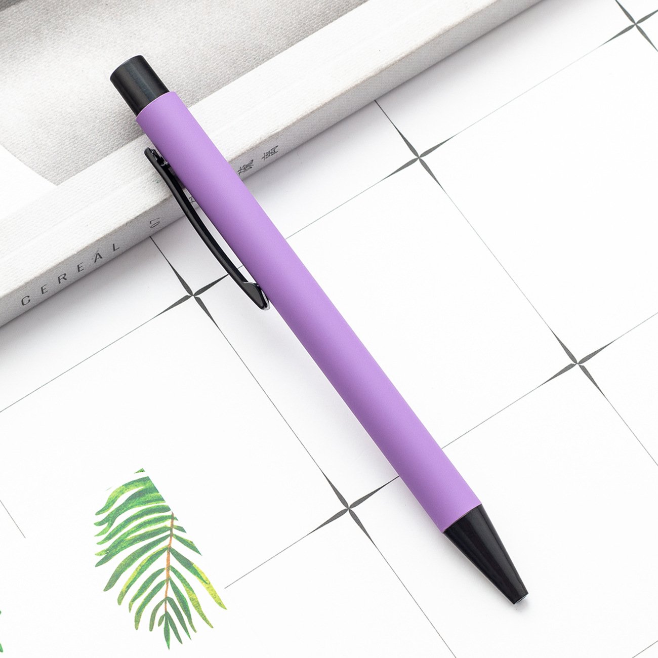 Business Metal Ballpoint Pen Retractable Aluminum Body Soft Colorful Finish 1.0mm Laser Engraved LOGO Economical Hotel Pens