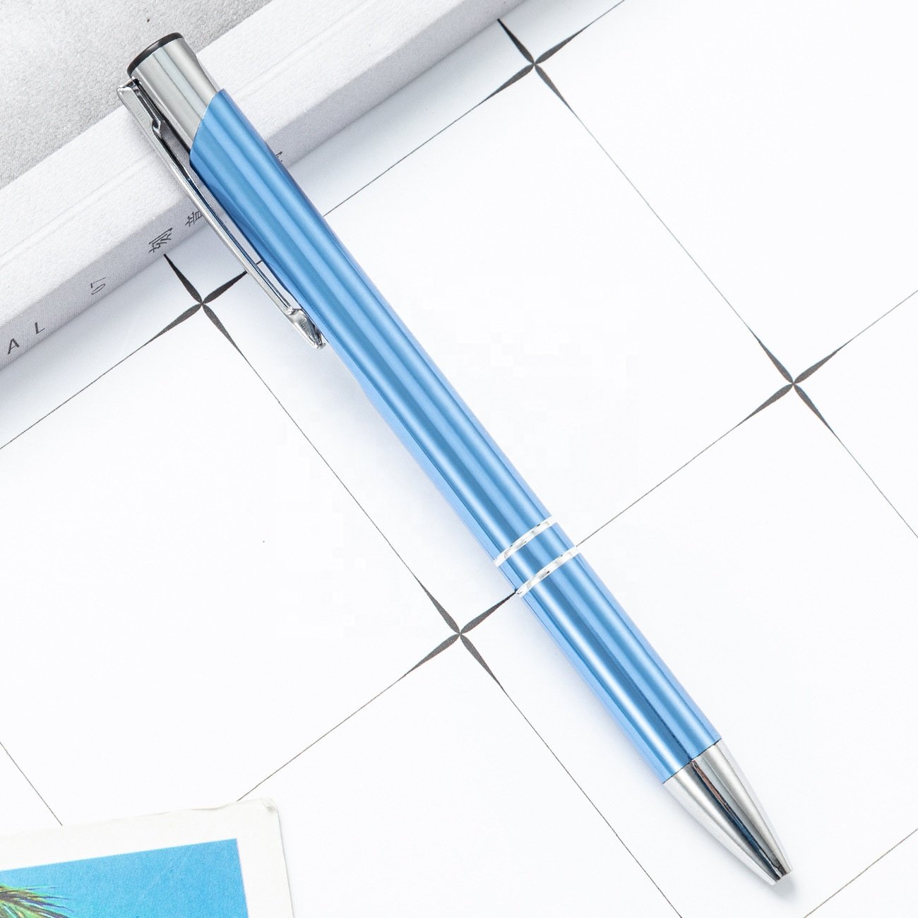 High Quality Customized Push Ball Pen metal press ballpoint pen for student office