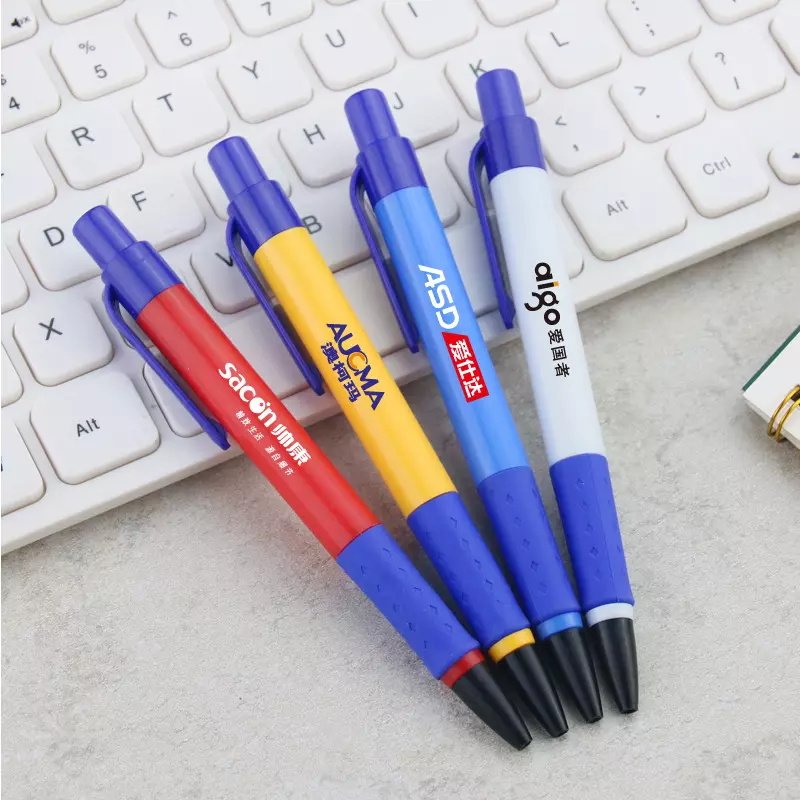 Manufacturers Wholesale Press Plastic Ballpoint Pen Advertising Gift Pen Business Promotion Stationery Ball Pen