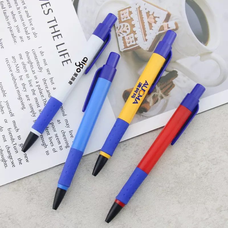Manufacturers Wholesale Press Plastic Ballpoint Pen Advertising Gift Pen Business Promotion Stationery Ball Pen