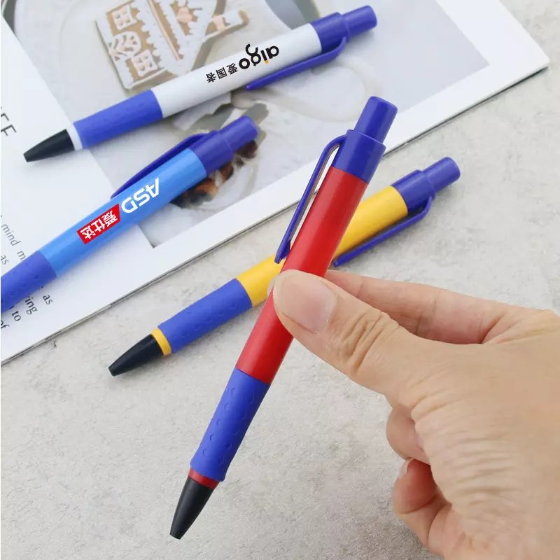 Manufacturers Wholesale Press Plastic Ballpoint Pen Advertising Gift Pen Business Promotion Stationery Ball Pen