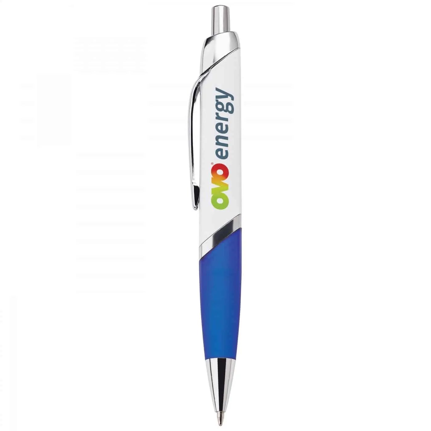 High quality OEM customized logo cheap Promotional Pen Plastic Ball ballpoint Pen with custom logo colored Grip