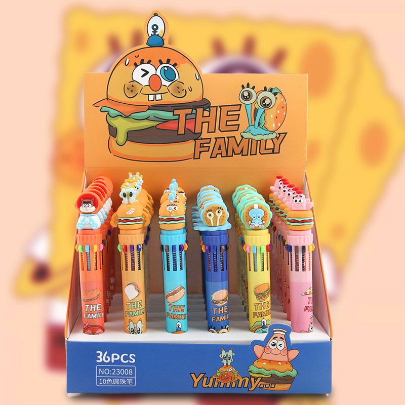 Cartoon Stitch Ten Color Pen Student Graffiti Multi Color Handwritten Pen High Appearance Student Learning Stationery
