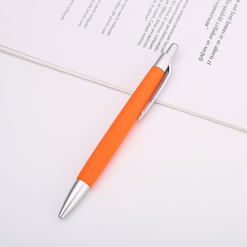 Hot Sale Multi Colors Advertising Pen Rubber Coated Click Ballpoint Pen Custom Logo Plastic Ball Pen for Hotel
