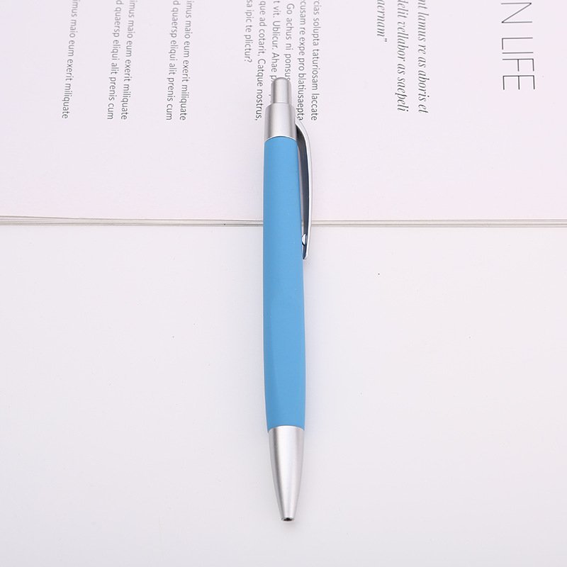 Hot Sale Multi Colors Advertising Pen Rubber Coated Click Ballpoint Pen Custom Logo Plastic Ball Pen for Hotel