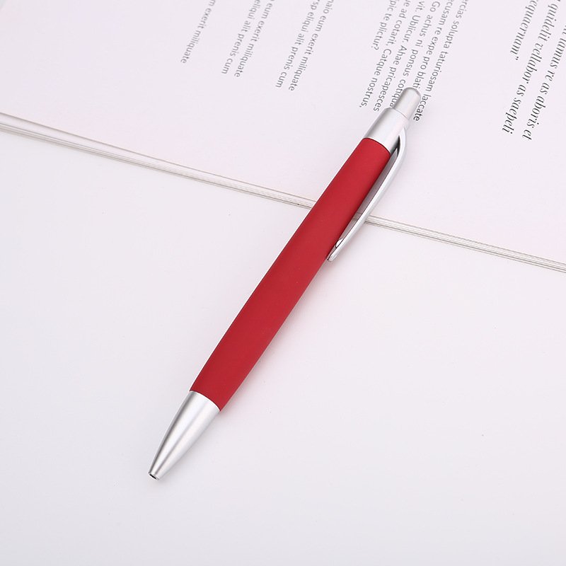 Hot Sale Multi Colors Advertising Pen Rubber Coated Click Ballpoint Pen Custom Logo Plastic Ball Pen for Hotel