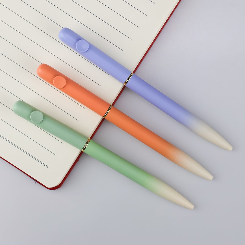 GemFully office pen seller new product ideas 2024 orange customised pens with quotes