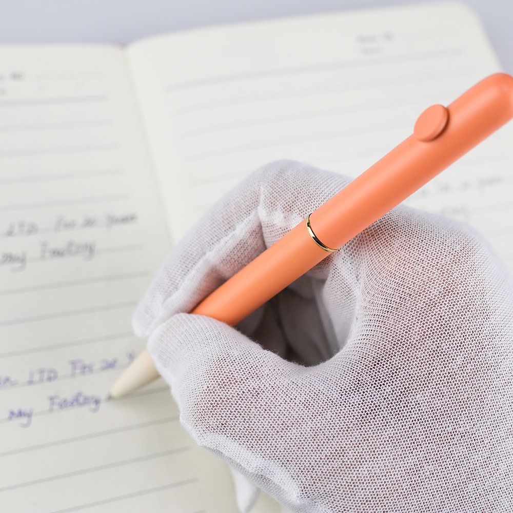 GemFully office pen seller new product ideas 2024 orange customised pens with quotes