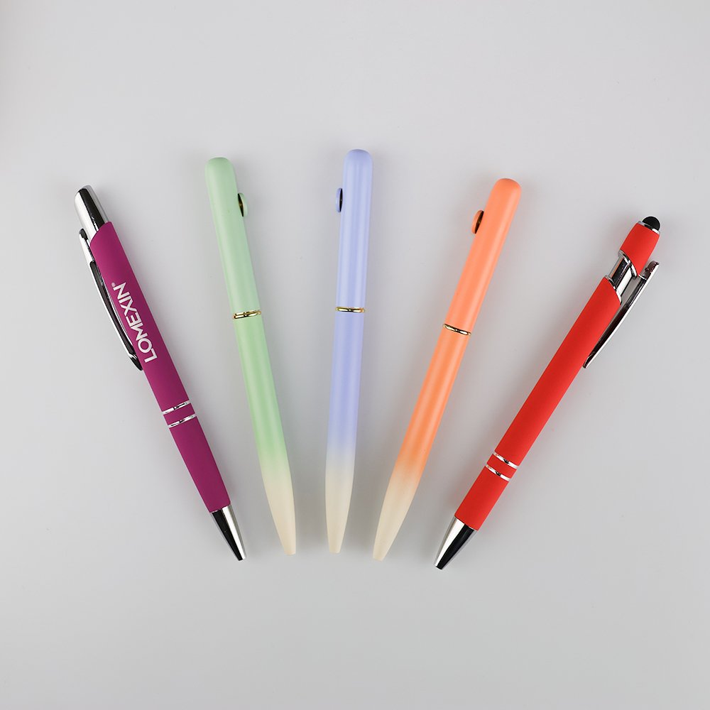 GemFully office pen seller new product ideas 2024 orange customised pens with quotes