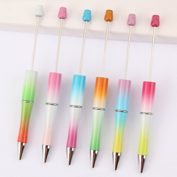 2024 new updated 106 colors plastic DIY beaded pens factory direct wholesale bead pens for silicone focal beads