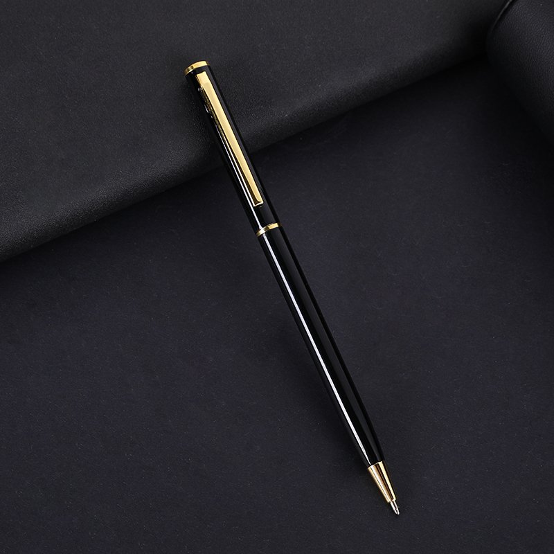 2024 New Hot Sale Business Metal Pen Slim Quality Giveaway Gifts Office Advertising Ballpoint Pen Customize Logo Boligrafo