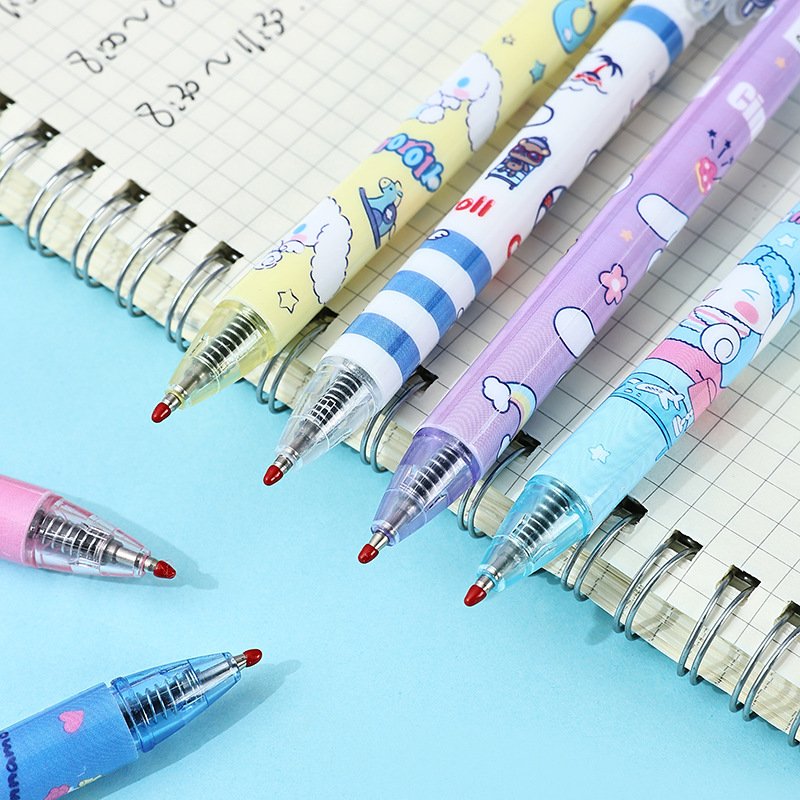 Cute Cartoon Blue Dog Acrylic Patch Press Pen with High Appearance Cartoon Neutral Pen and Black Signature Pen