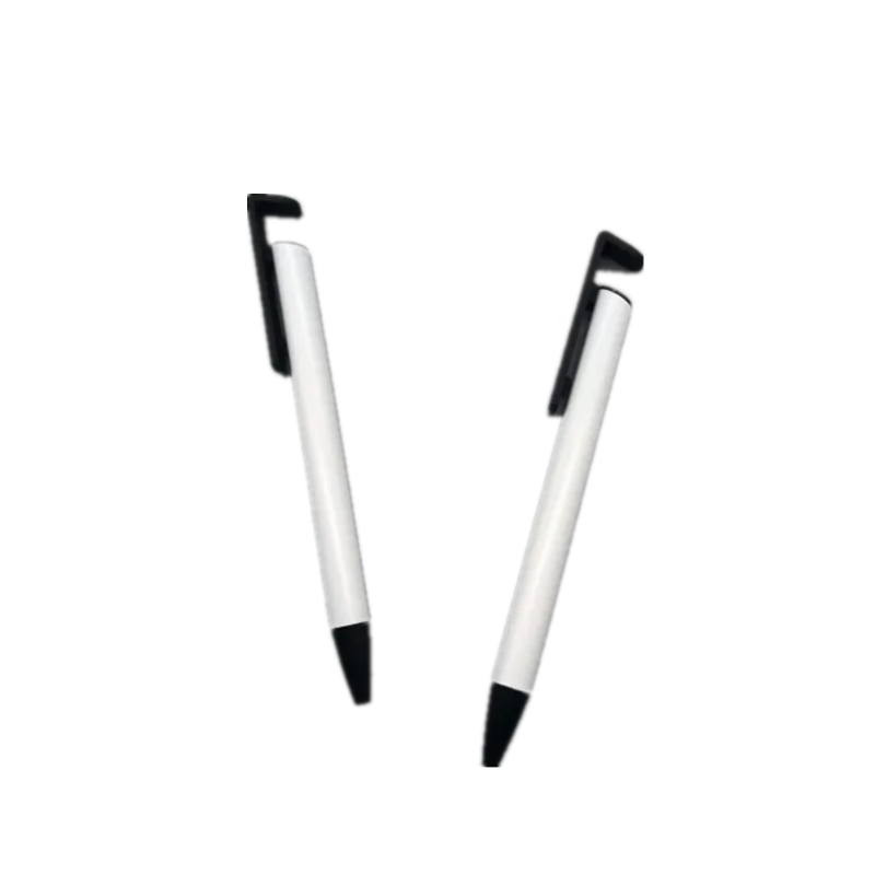 DIY white metal sublimation blank ballpoint pen with shrink wrap