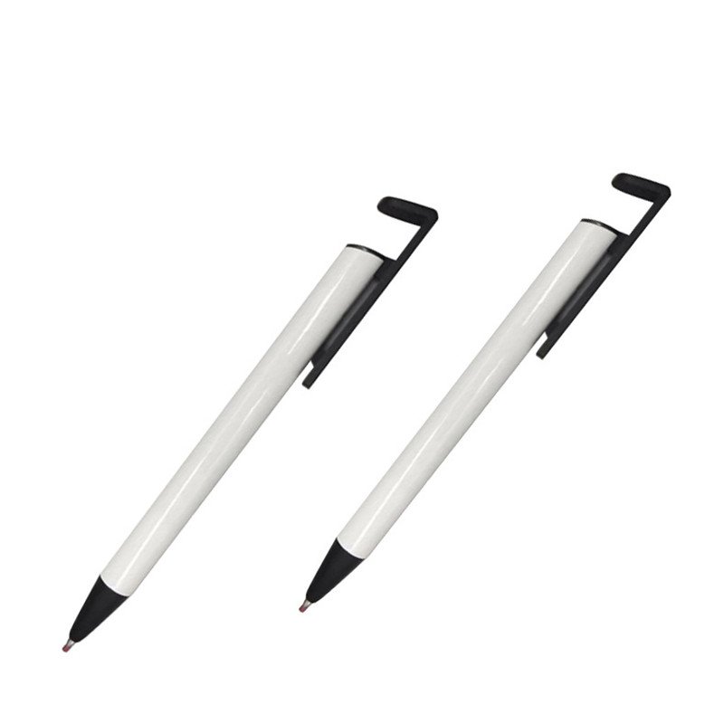 DIY white metal sublimation blank ballpoint pen with shrink wrap
