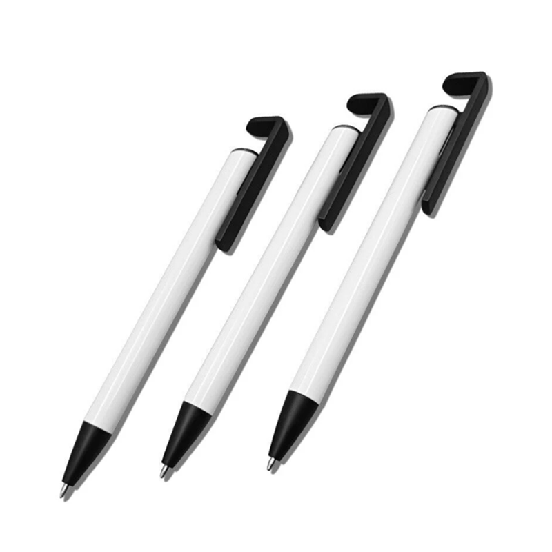 DIY white metal sublimation blank ballpoint pen with shrink wrap