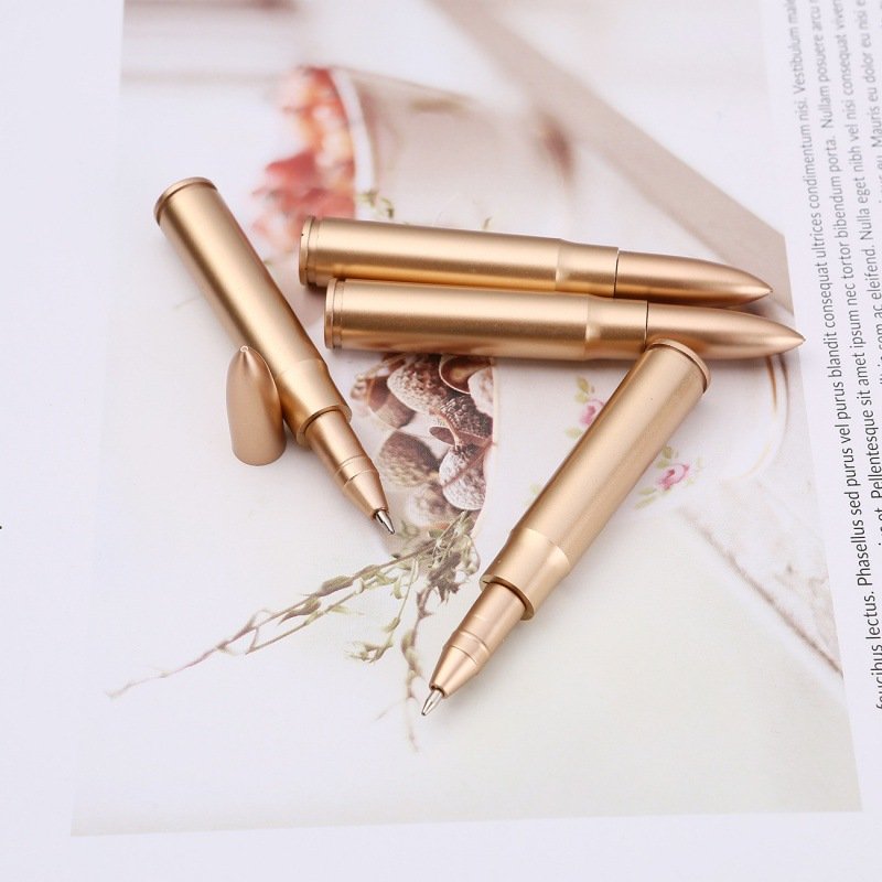 Factory Creative Retro Modeling Simulation Bullet Weapon Blue Ballpoint Pen Student Prize Custom Promotional Pens
