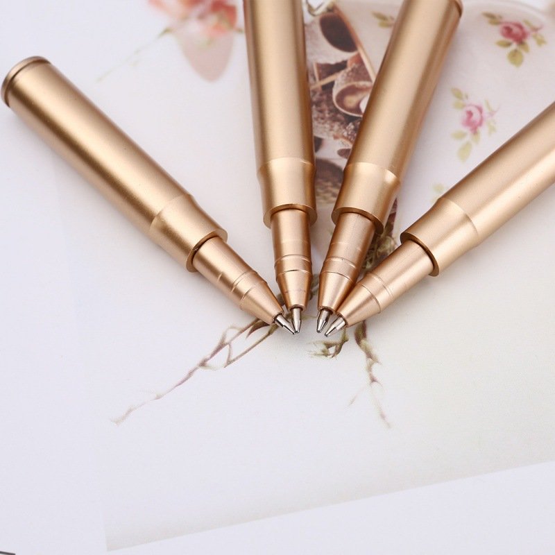Factory Creative Retro Modeling Simulation Bullet Weapon Blue Ballpoint Pen Student Prize Custom Promotional Pens