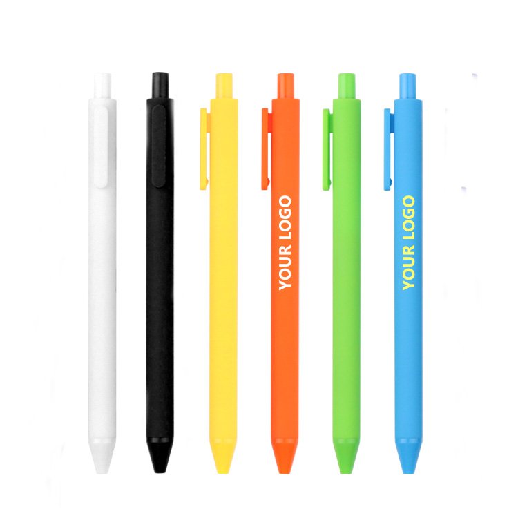 Bulk stationery deal: cheap multicolored ballpoint pens with OEM retractable feature and custom logo