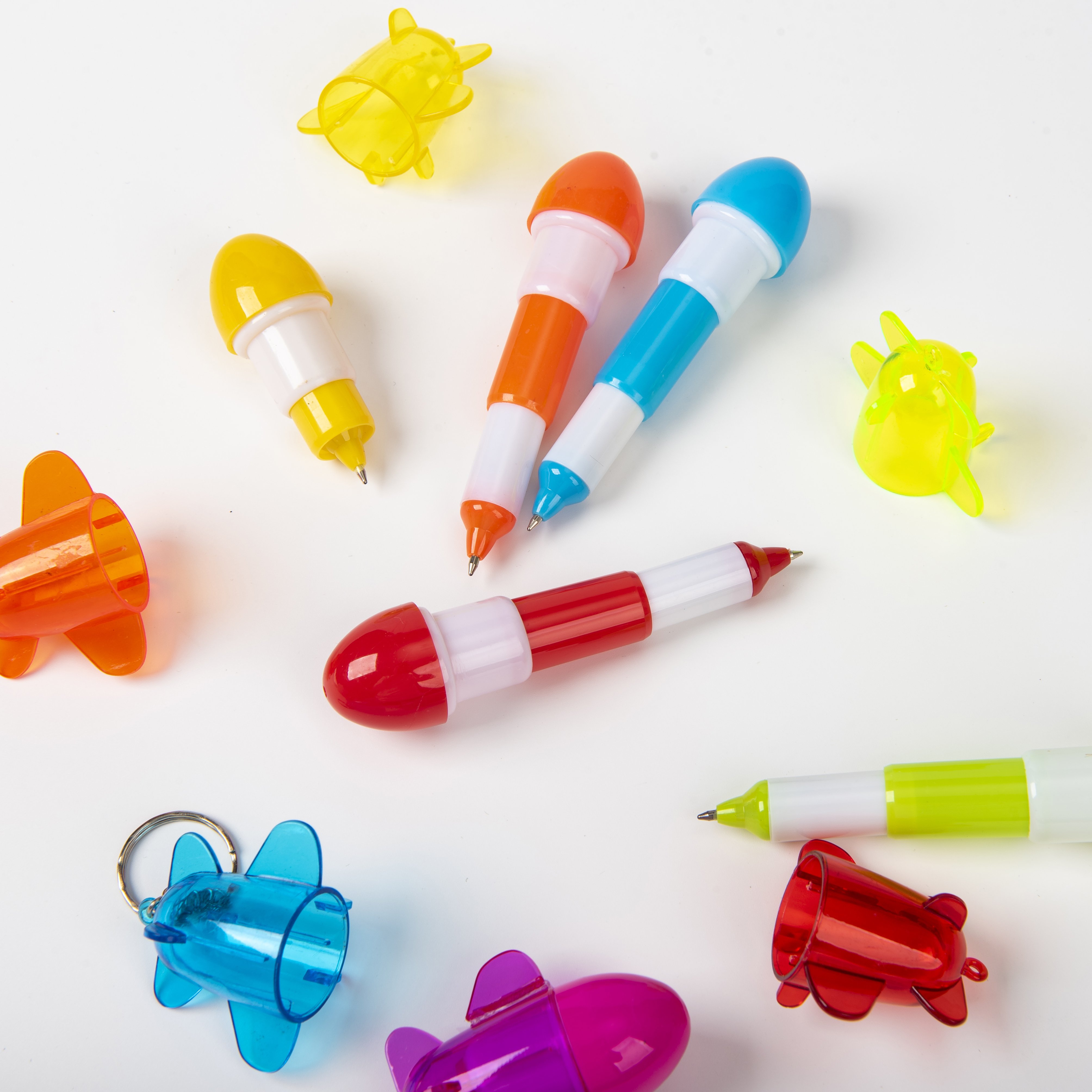 Promotional Kawaii Small Rocket Shape Plastic Custom Logo Ballpoint Pen For Gifts